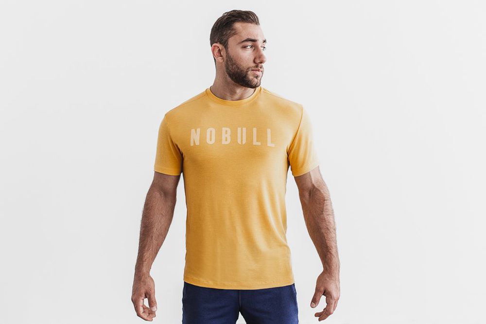 NOBULL Men's Tee - Vintage Yellow - Ireland (1698HTLWC)